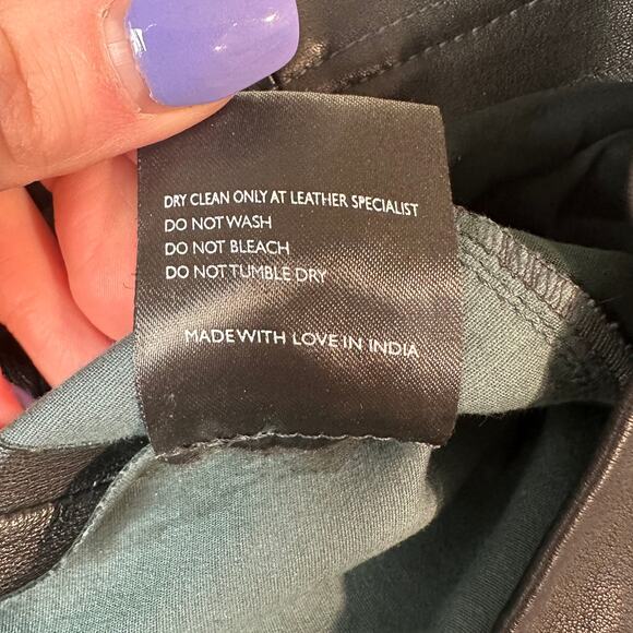 Dante6 Lebon Lamb Leather Pants Genuine Stretch 100% Leather Leggings, Black - Picture 12 of 12